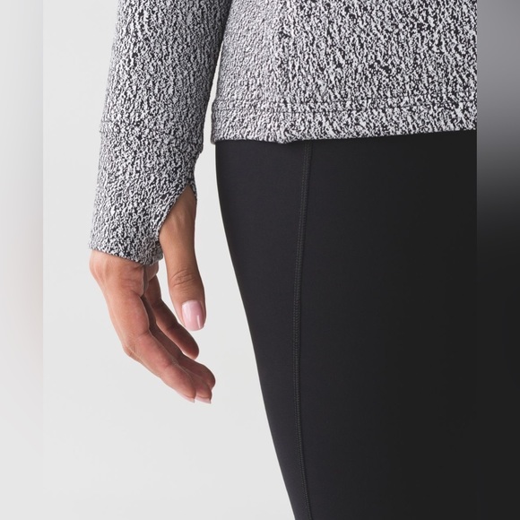 Lululemon Ready To Rulu Hoodie in Luon Spray Jacquard White Black Size 8 - Picture 8 of 16